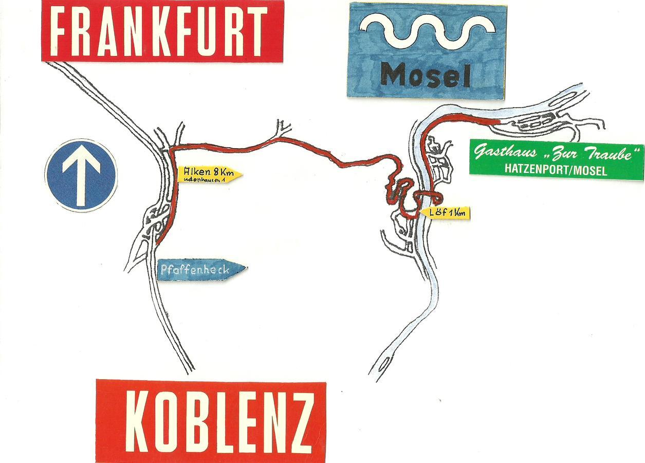 Gasthaus Zur Traube Hatzenport Exterior foto